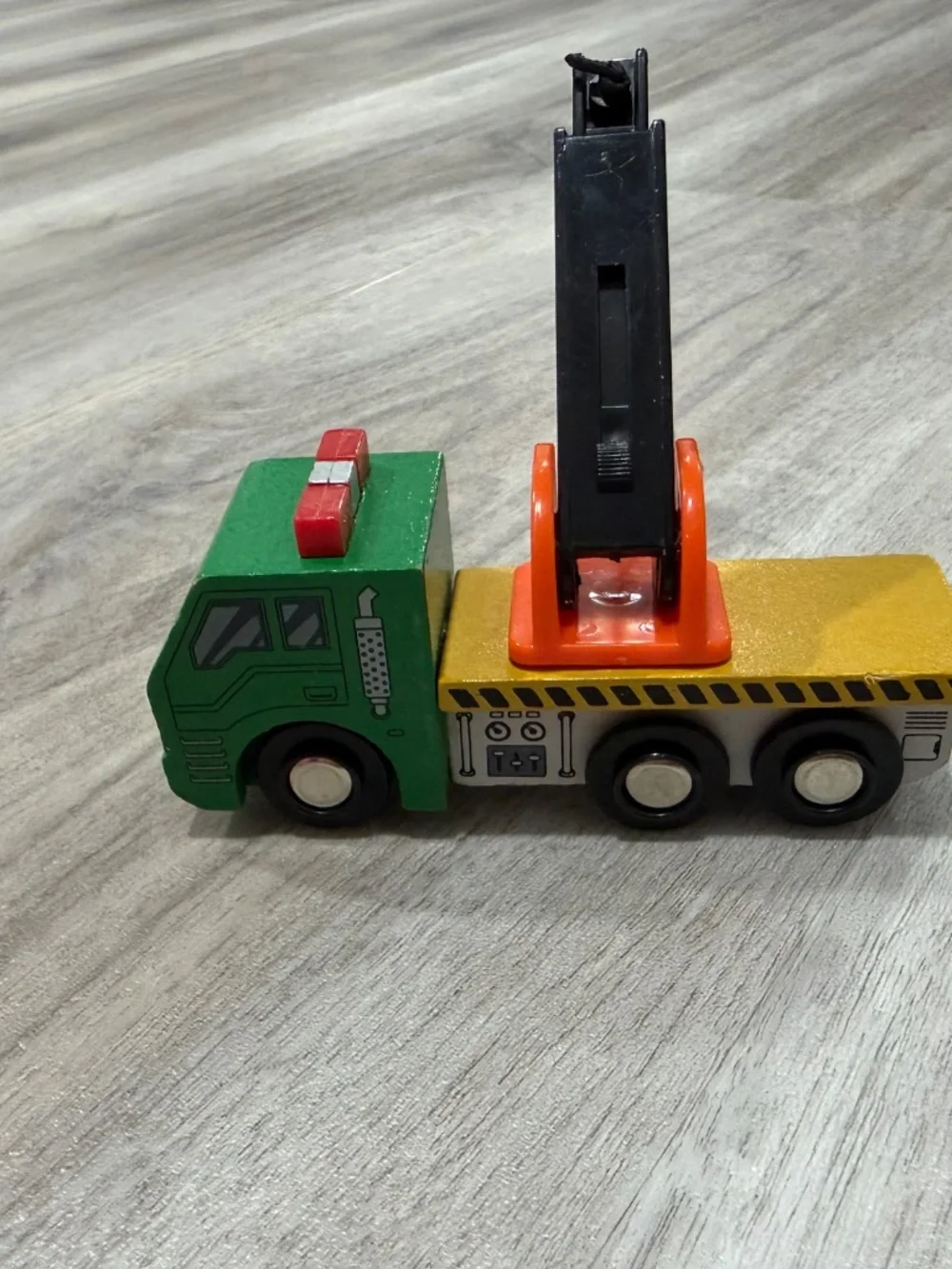 Battat Wood & Wheels Wooden Tow Crane Trucks Lot of 2